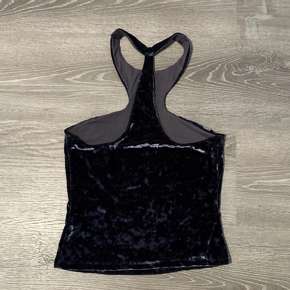Free People‎ Intimately Lover High Neck Velvet Sleeveless Casual Cami Sz Small